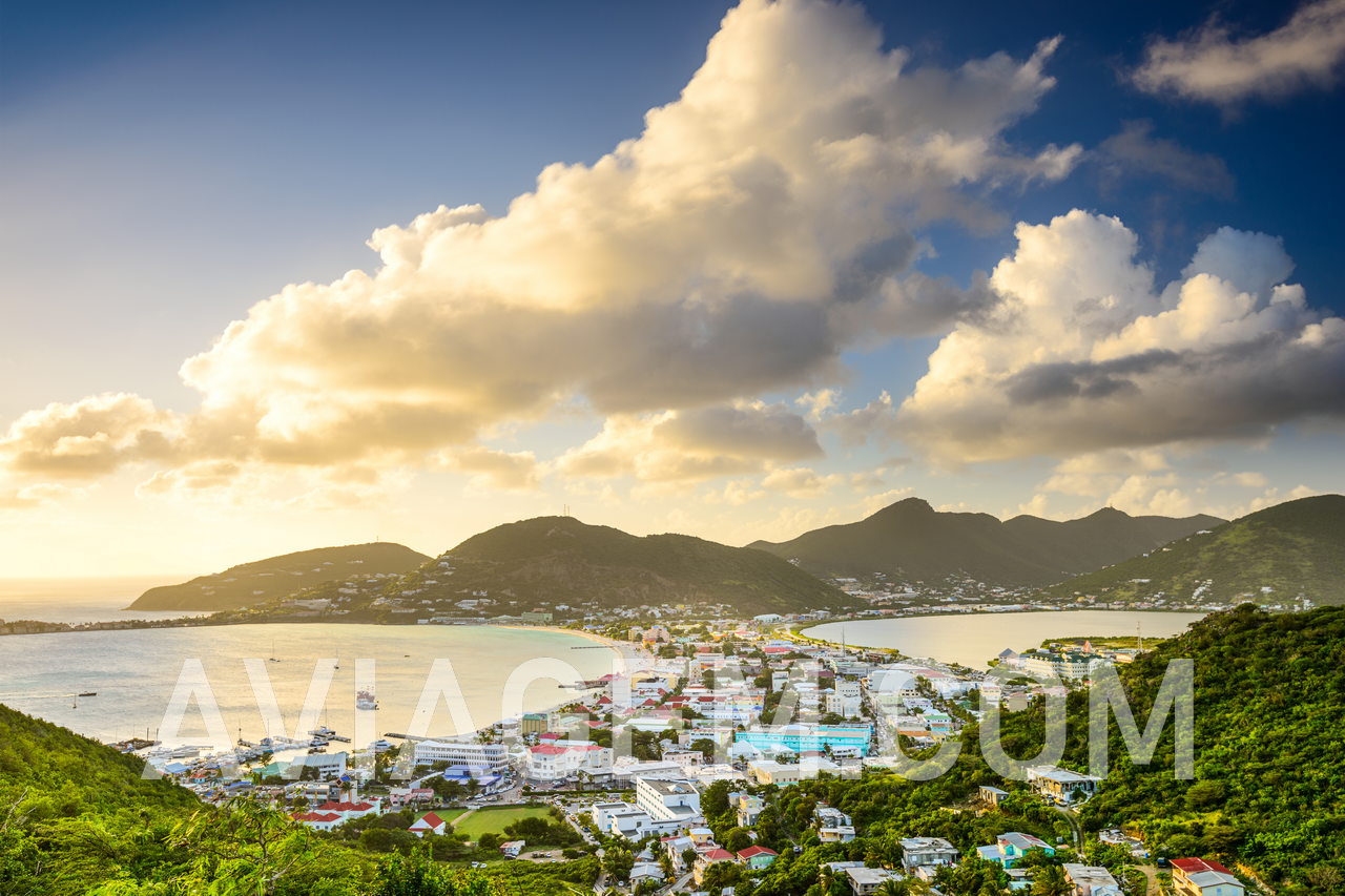 Philipsburg, capital city of Sint Maarten