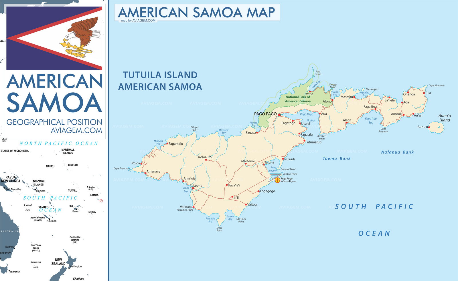 American Samoa map