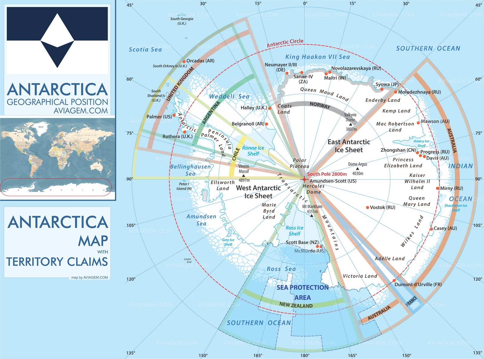 Antarctica map