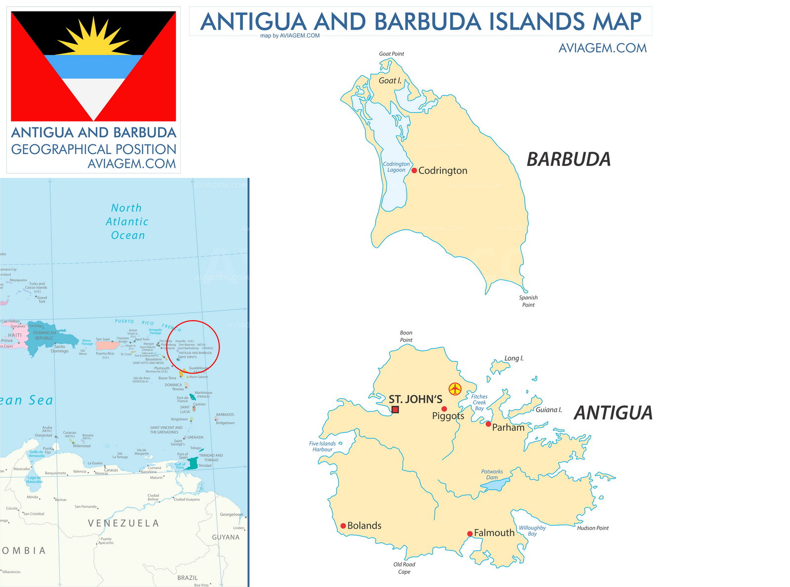 Antigua and Barbuda map