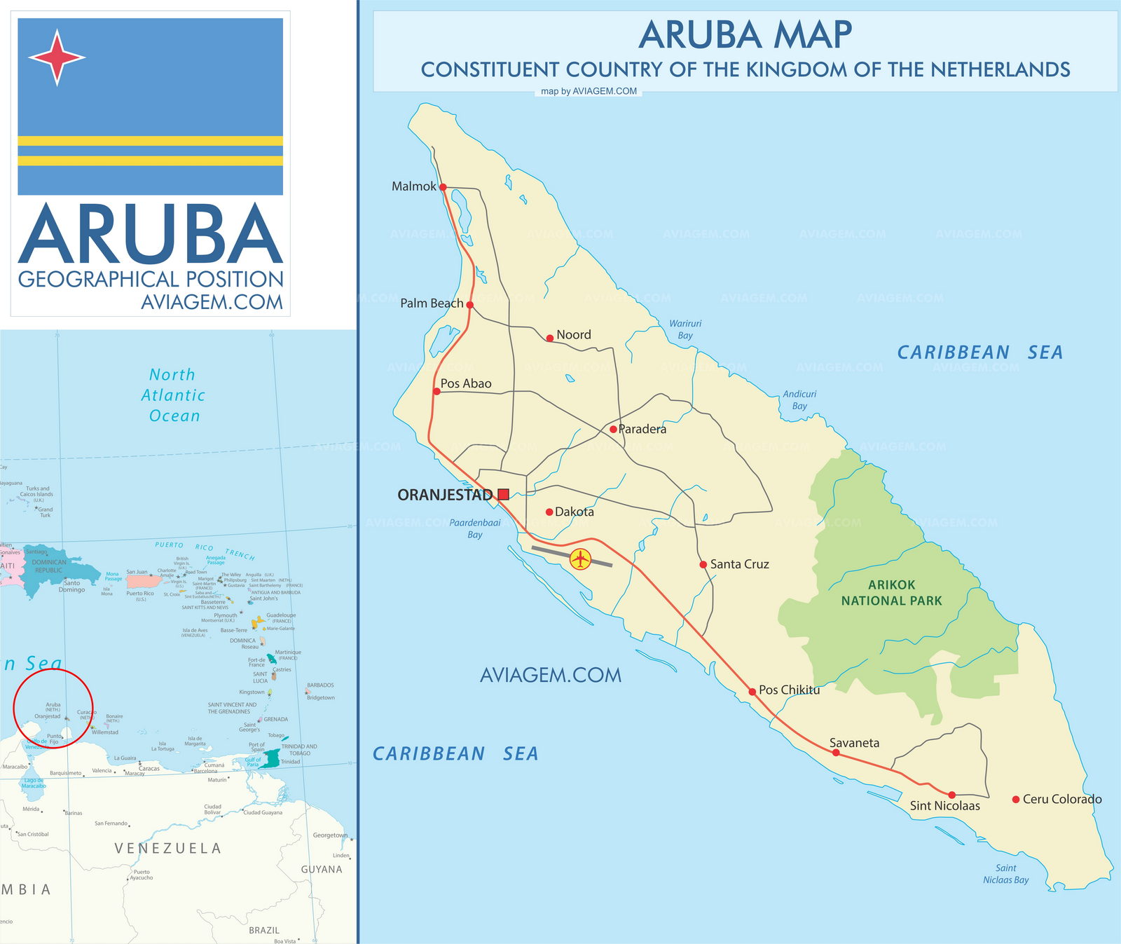 Aruba map
