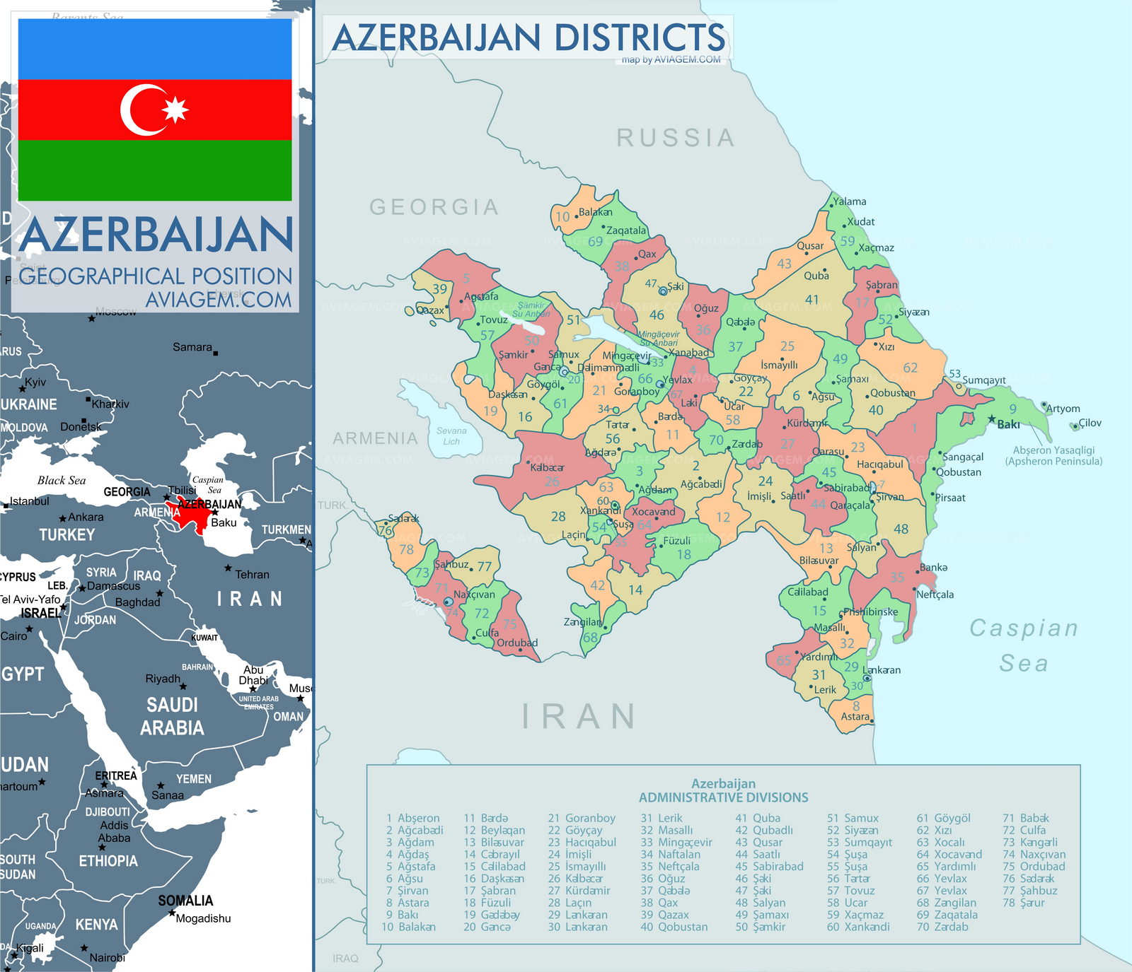 Azerbaijan map