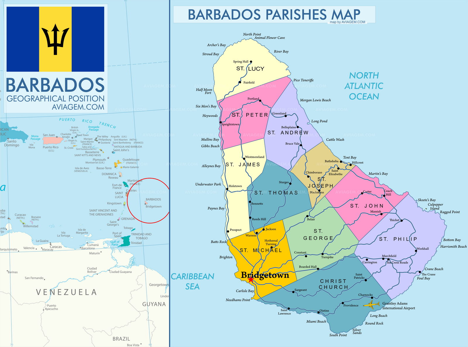 Barbados map