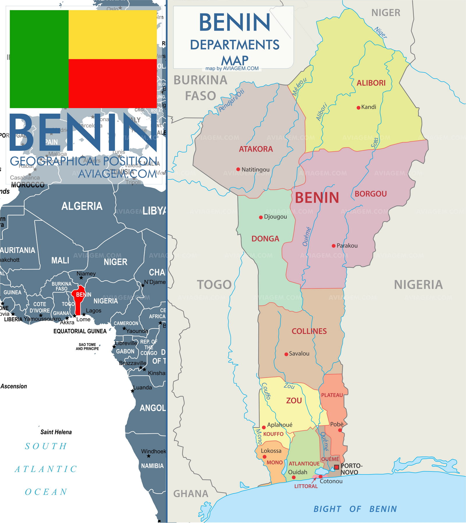 Benin map