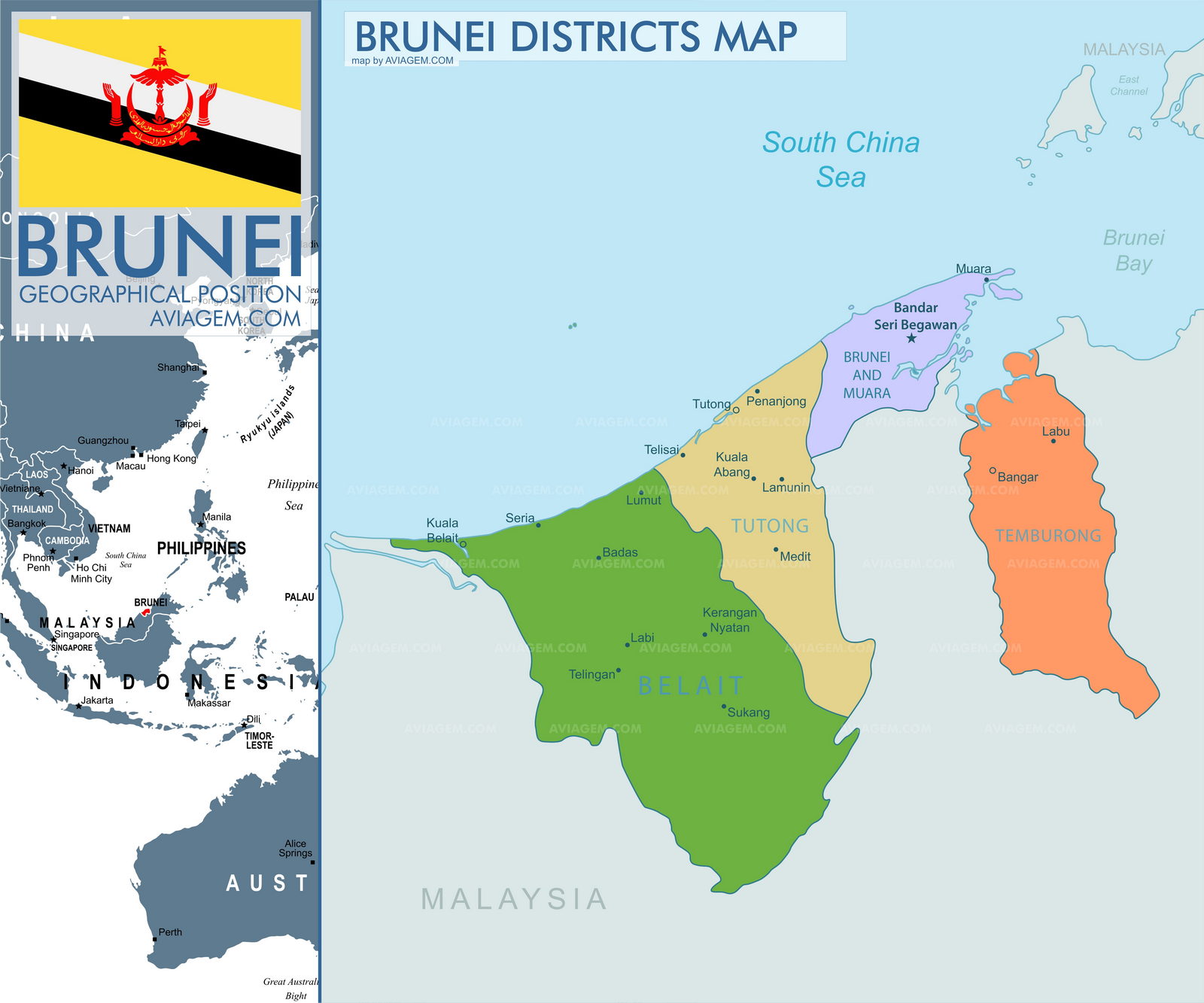 Brunei map