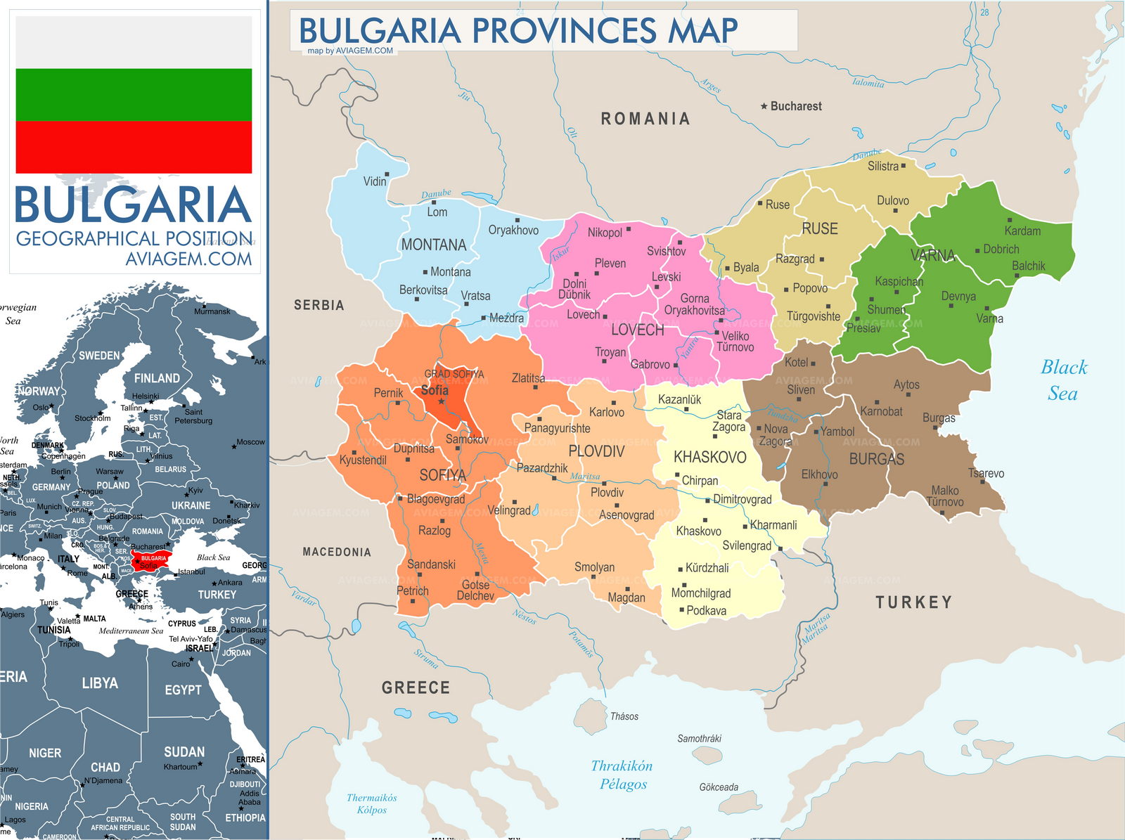 Bulgaria map