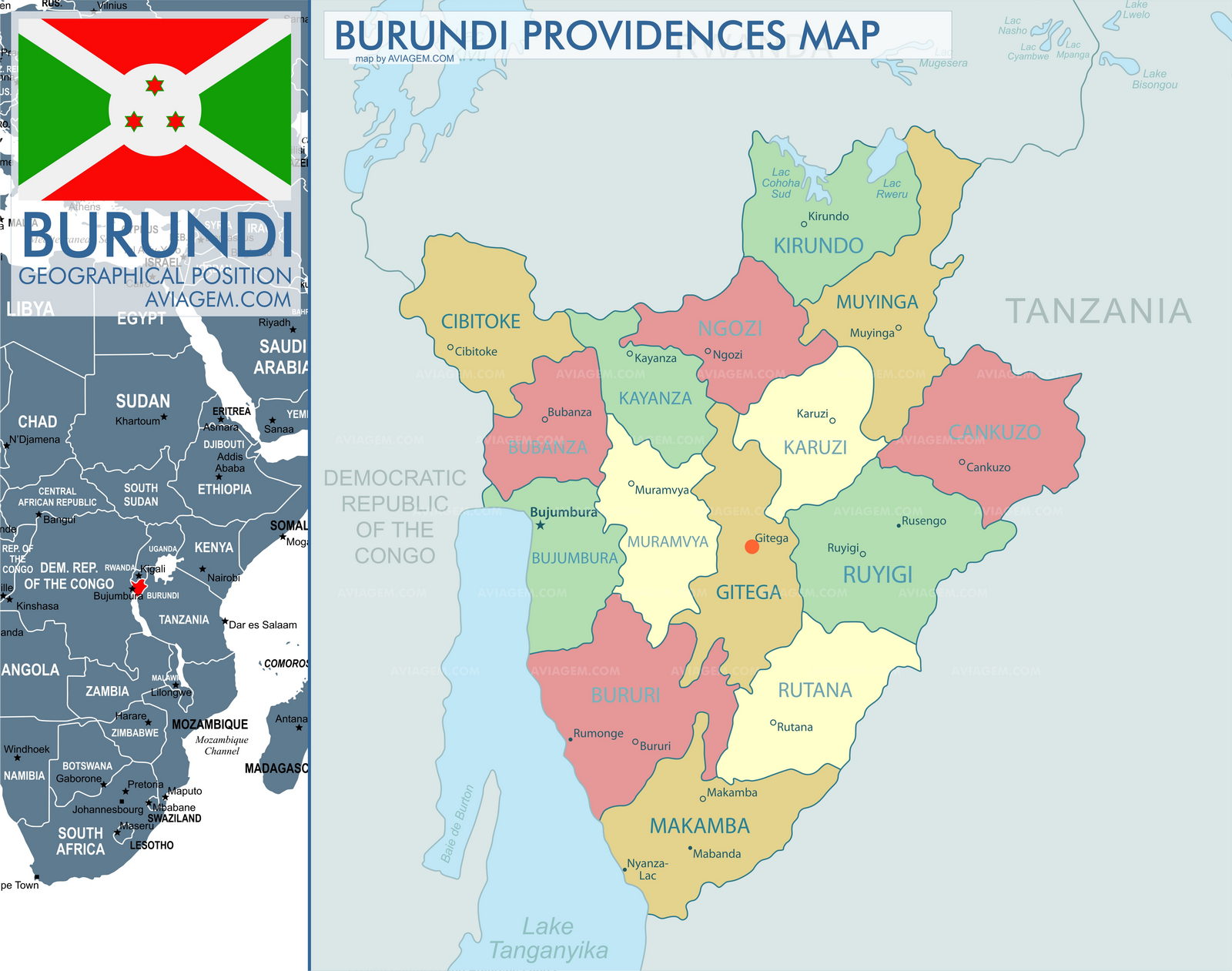Burundi map