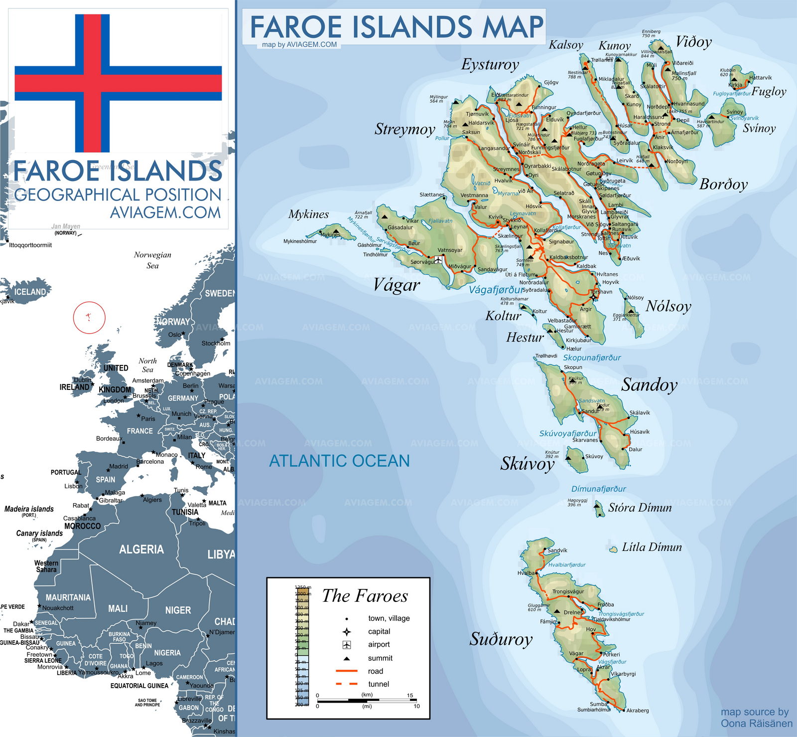 Faroe Islands map