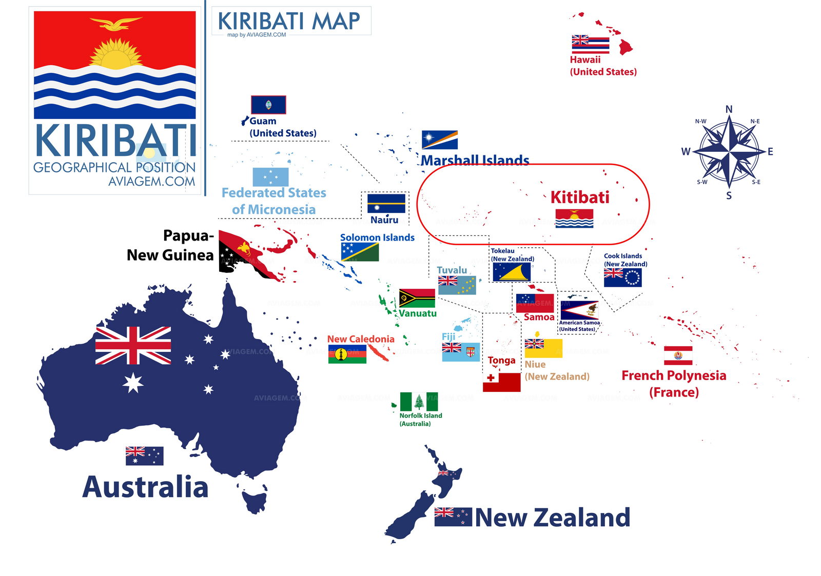 Kiribati map