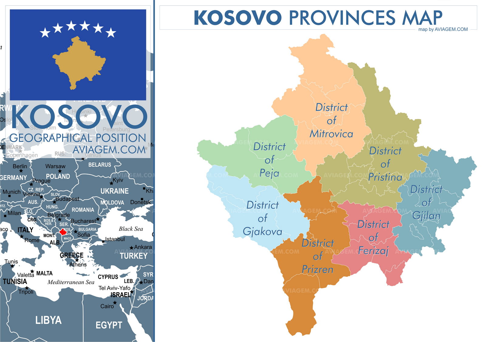 Kosovo map