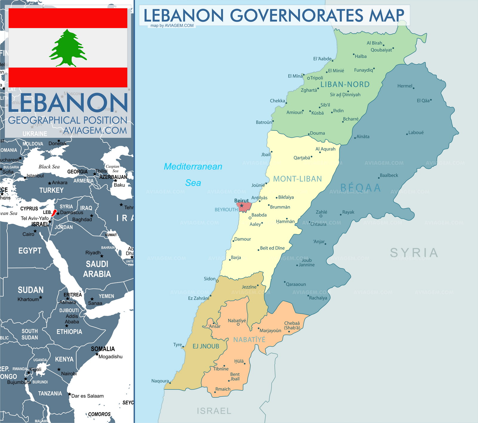 Lebanon map