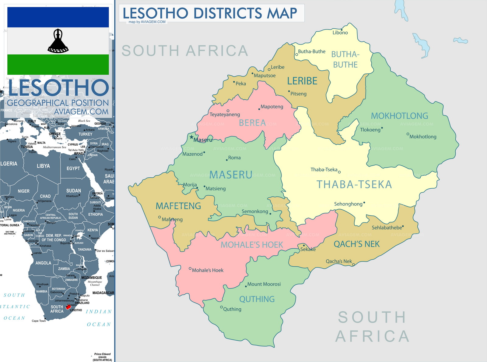 Lesotho map