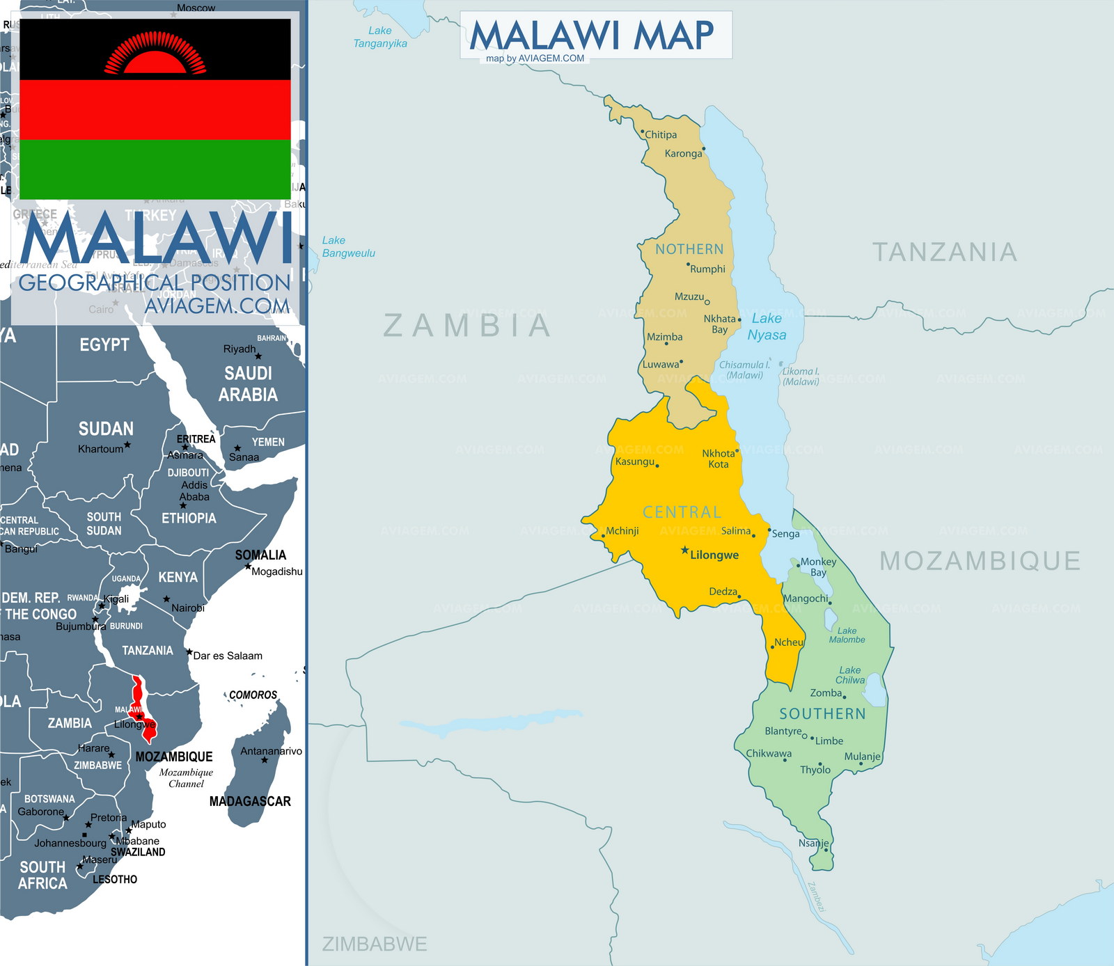Malawi map