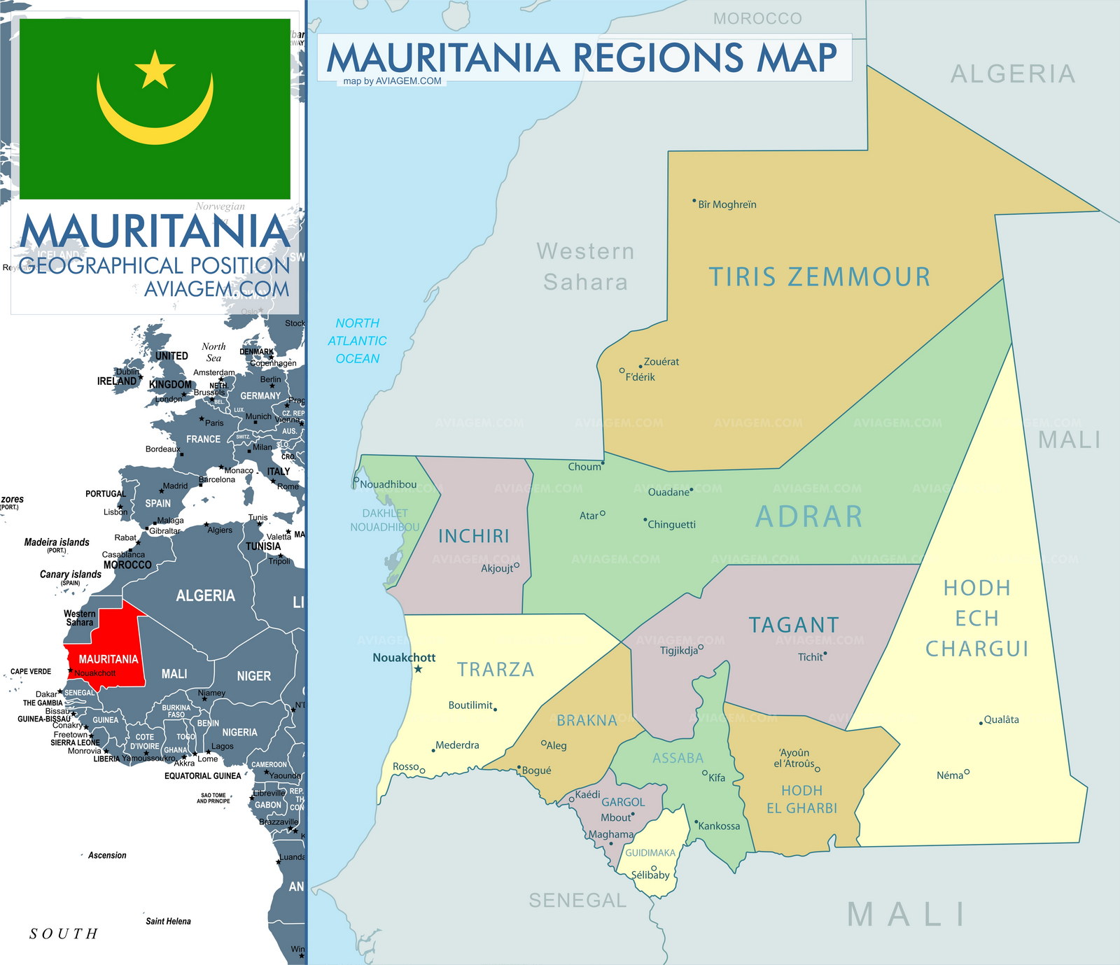 Mauritania map