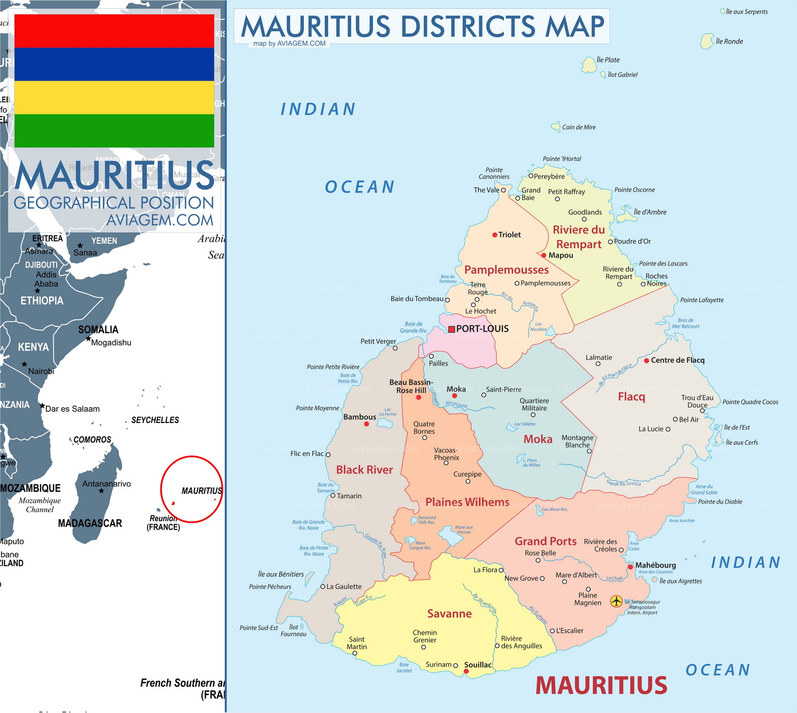 Mauritius map