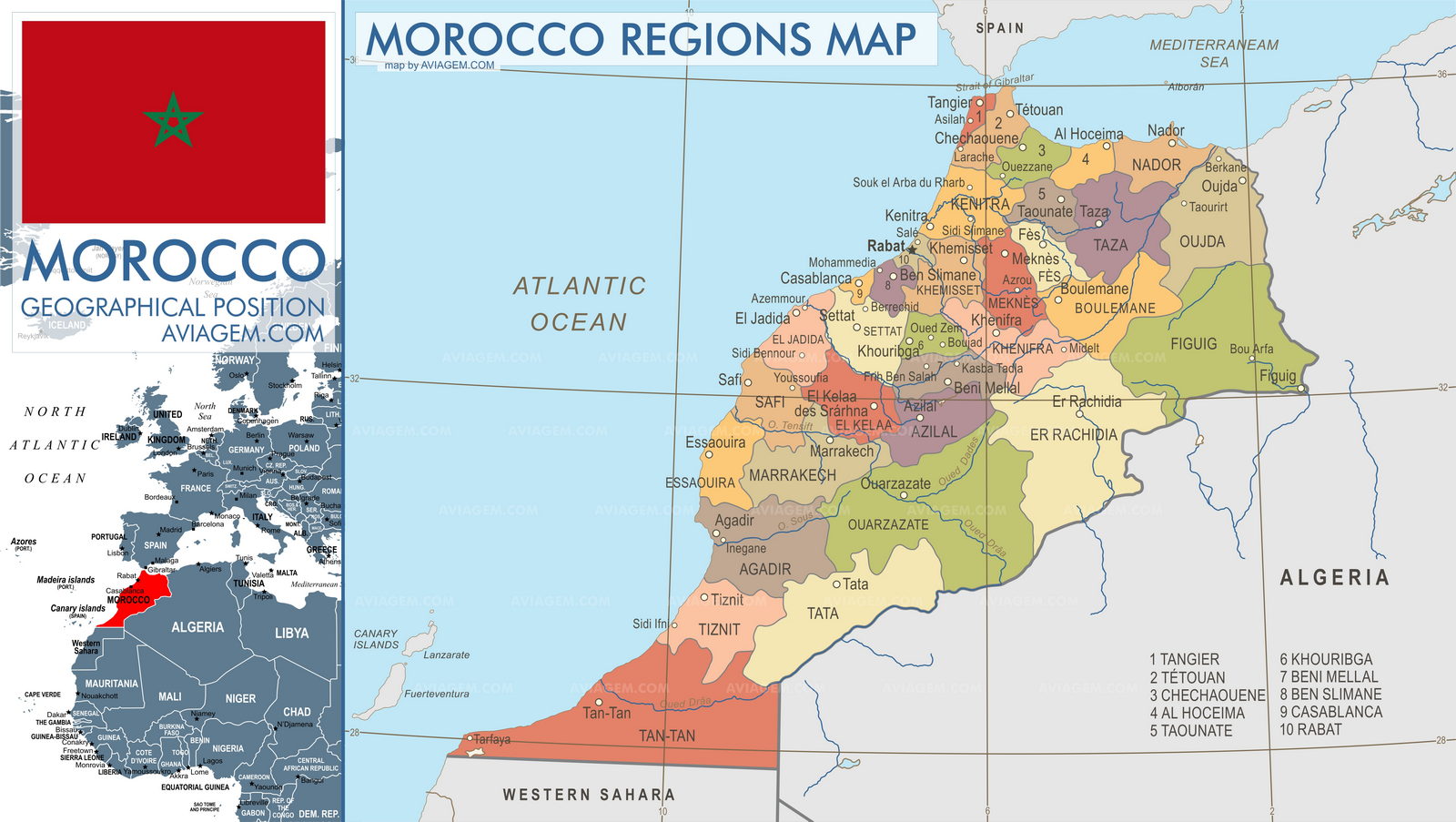 Morocco map