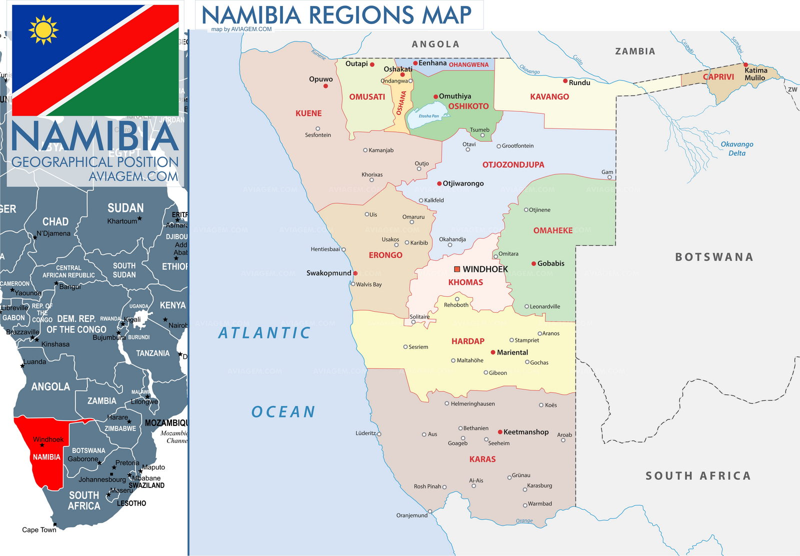 Namibia map