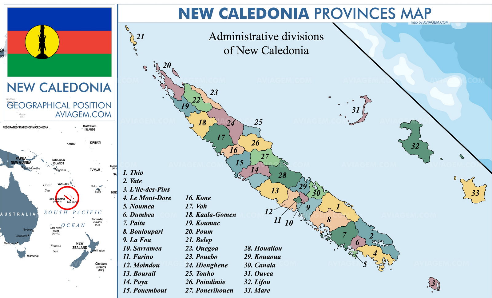 New Caledonia map