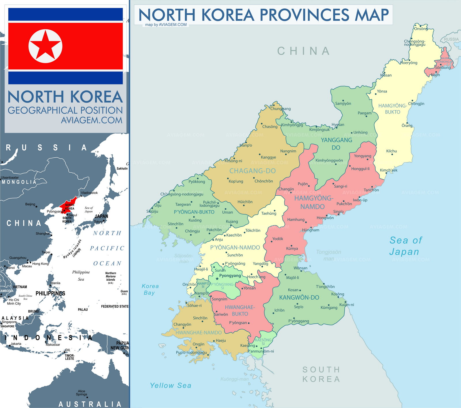 North Korea map