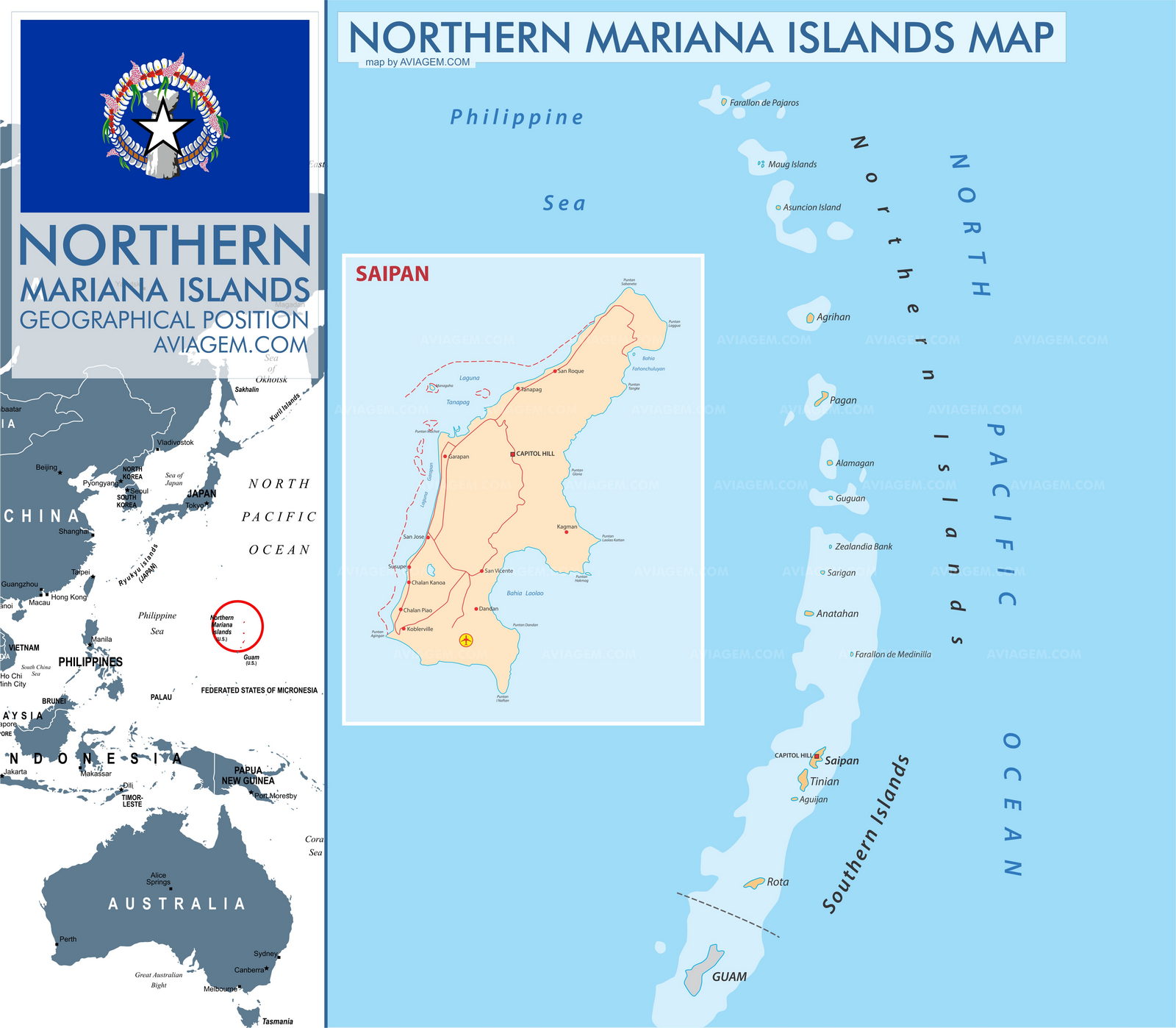 Northern Mariana Islands map