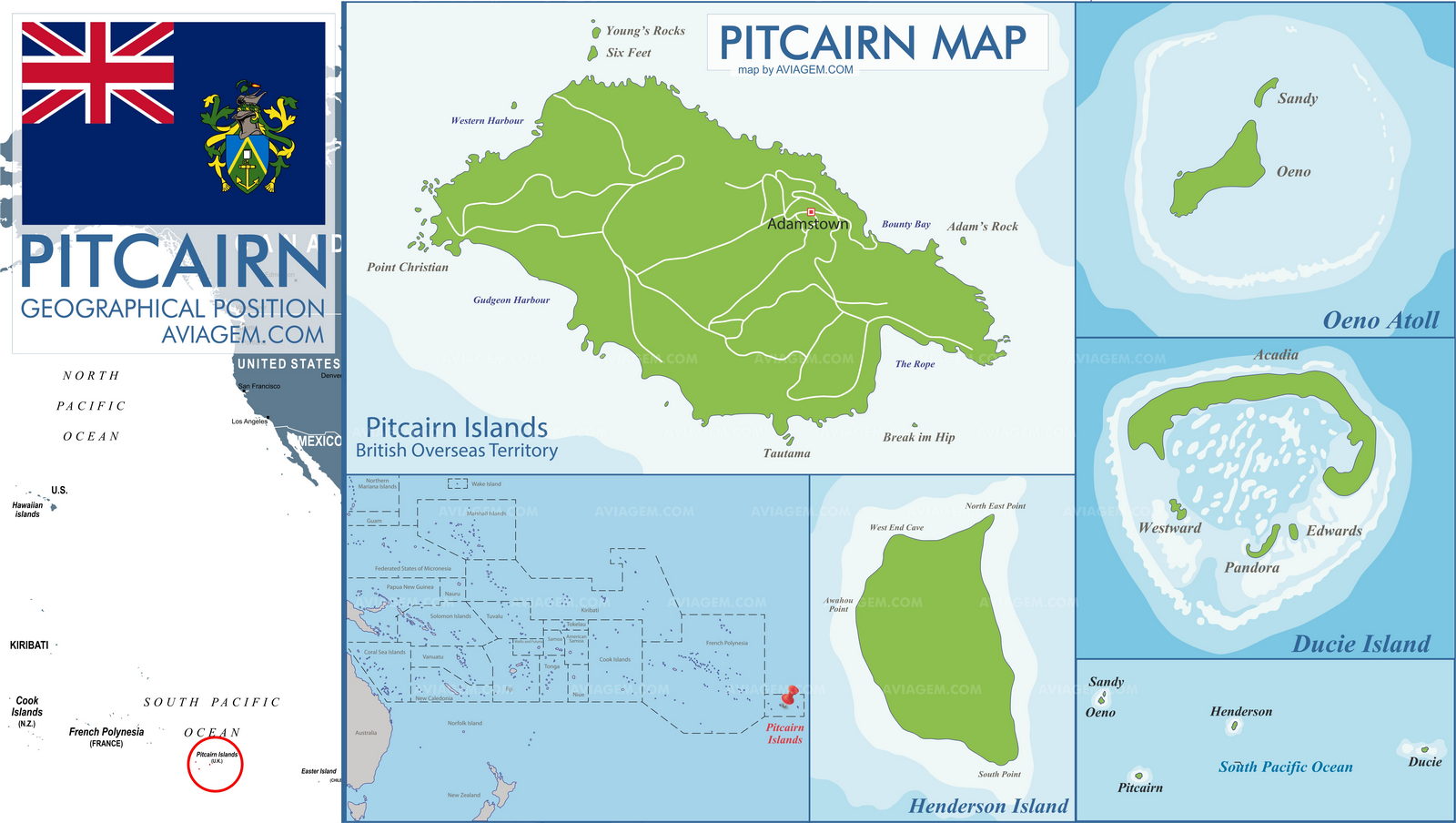 Pitcairn map
