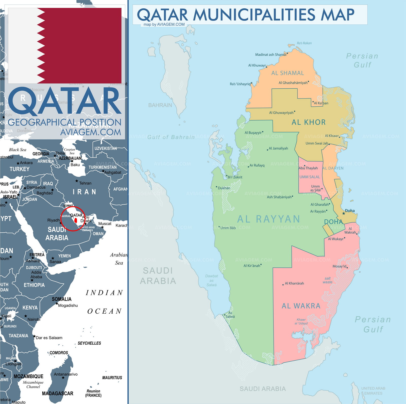 Qatar map