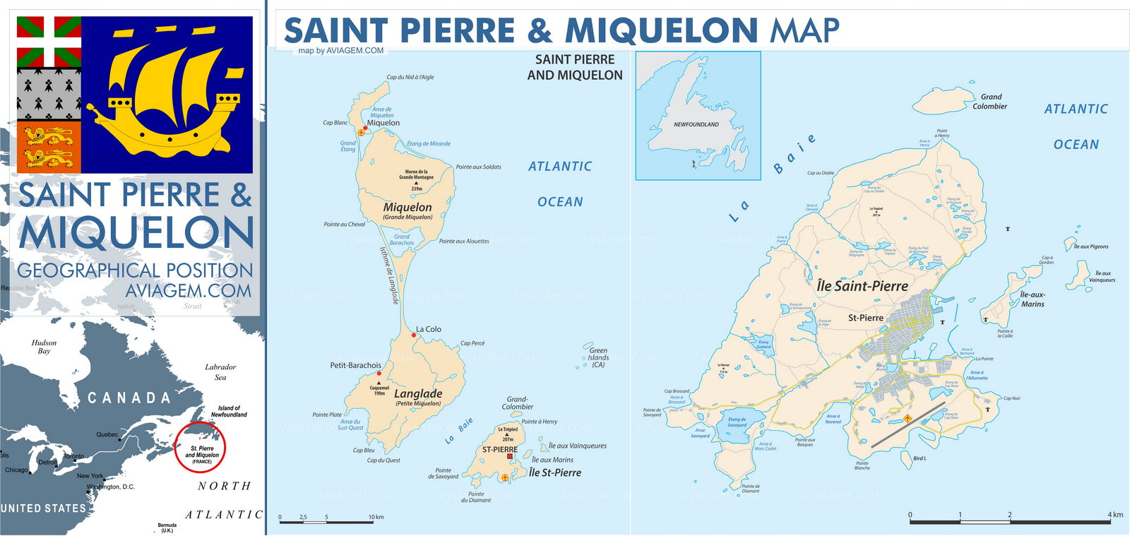 Saint Pierre and Miquelon map