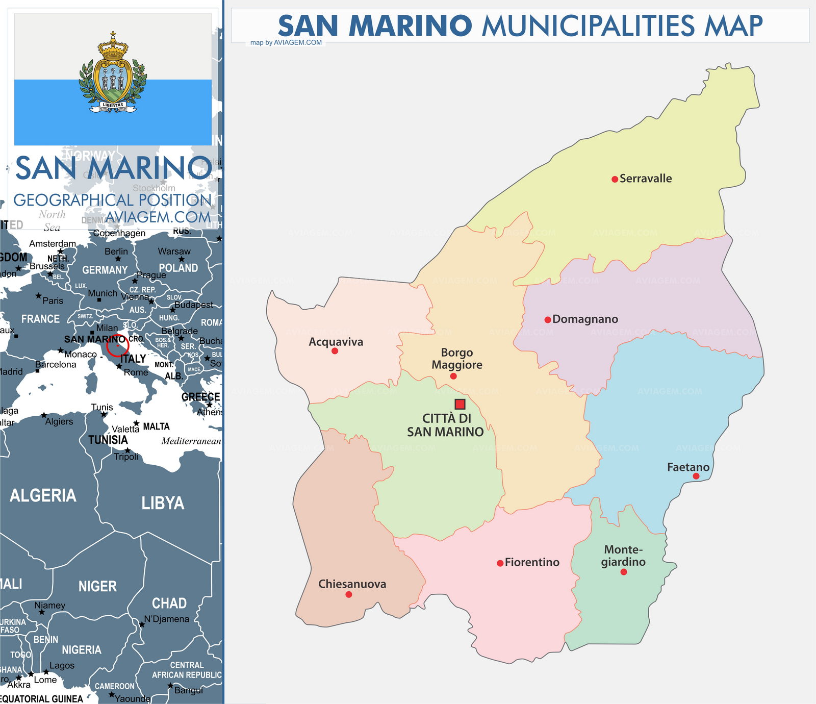 San Marino map