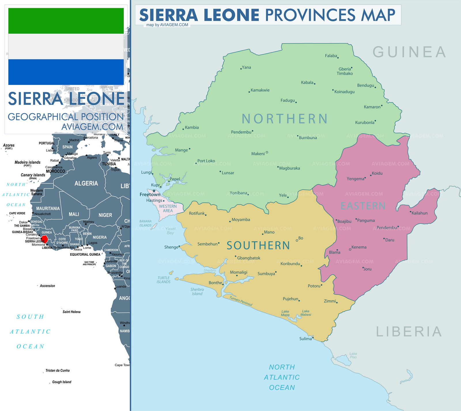 Sierra Leone map