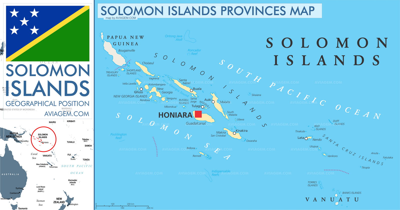 Solomon Islands map