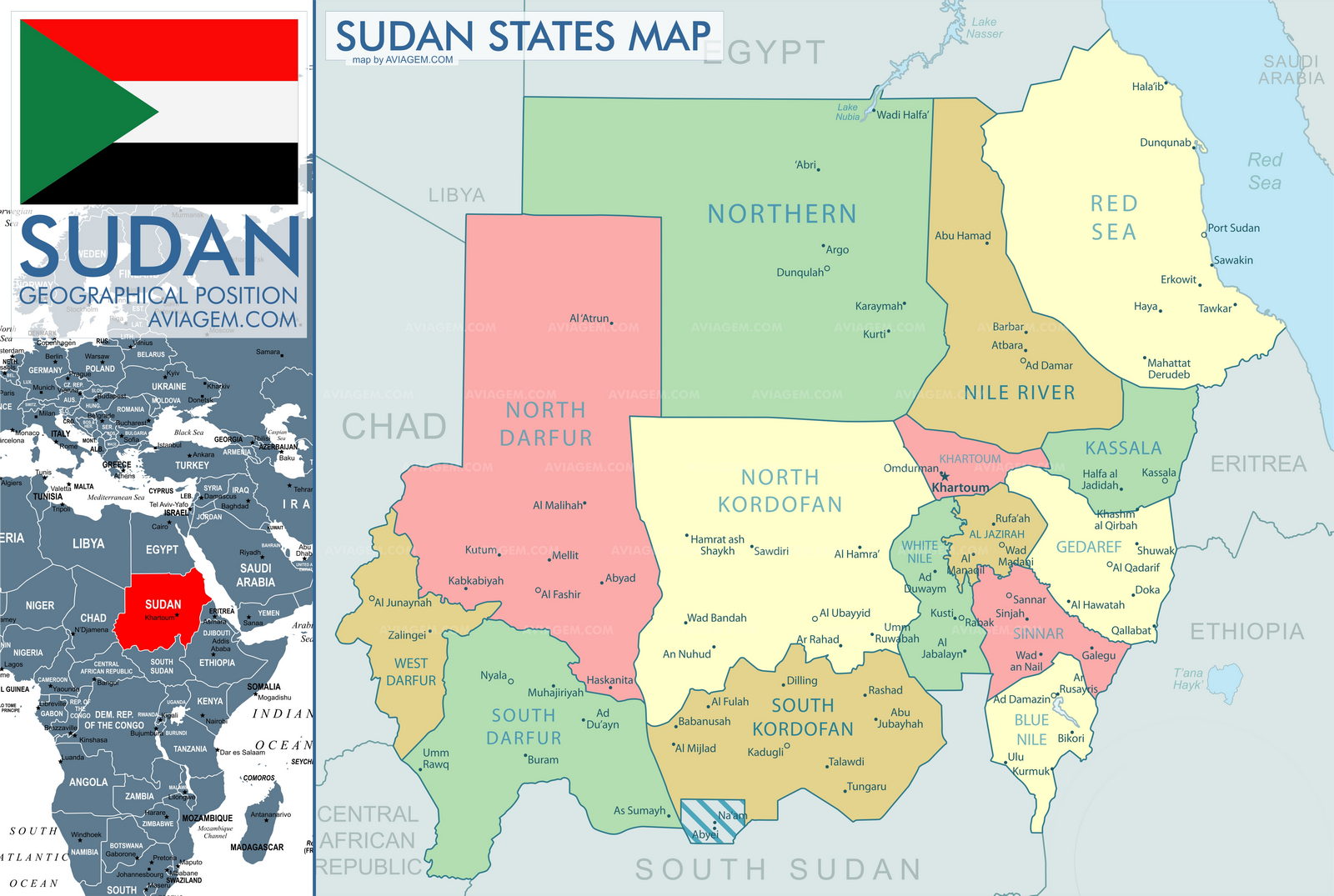 Sudan map