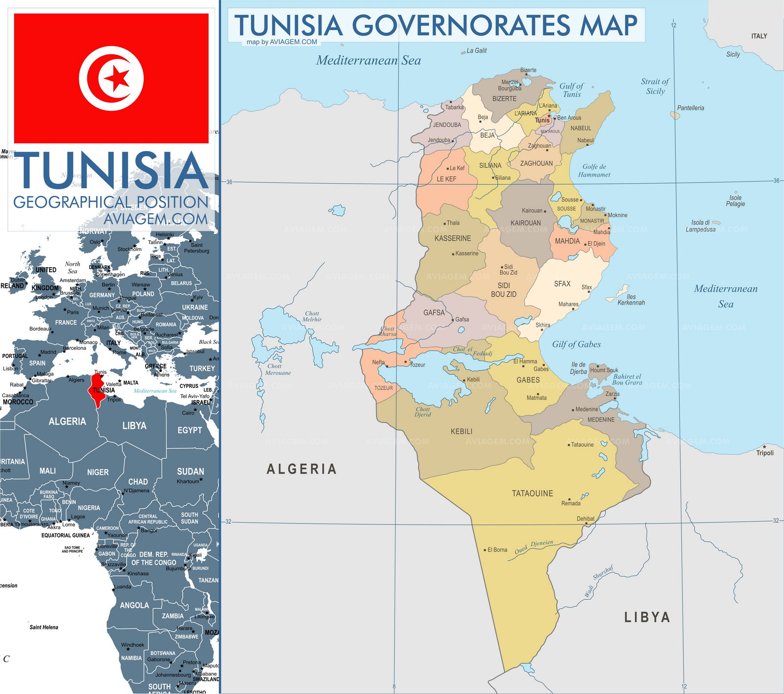 Tunisia map