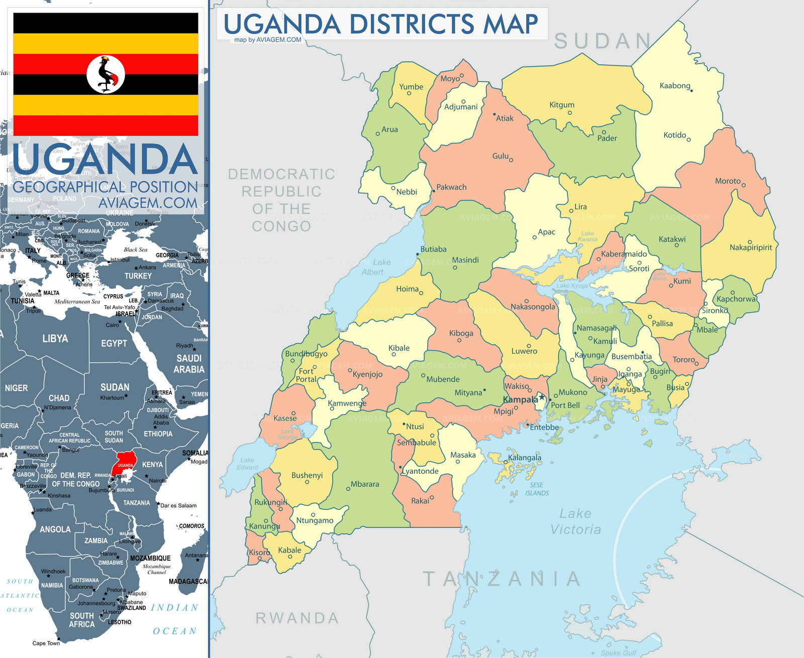 Uganda map