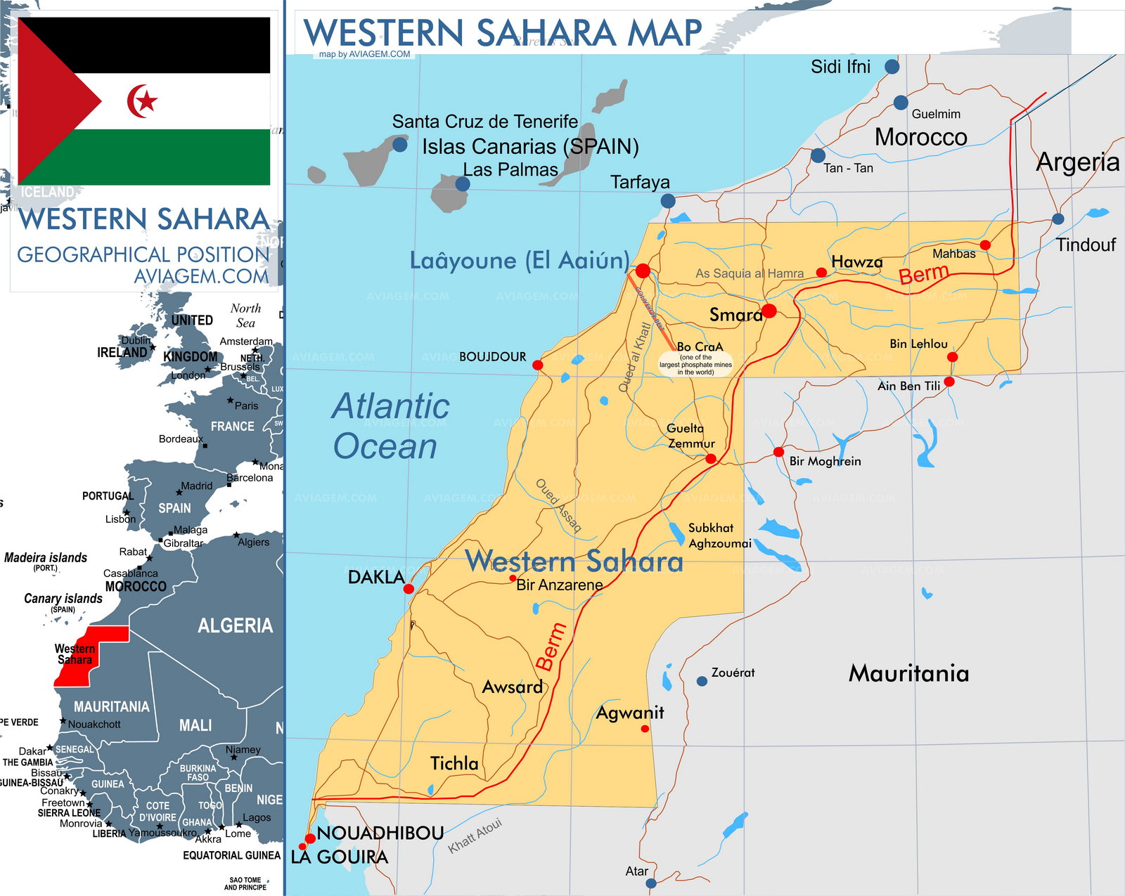 Western Sahara map